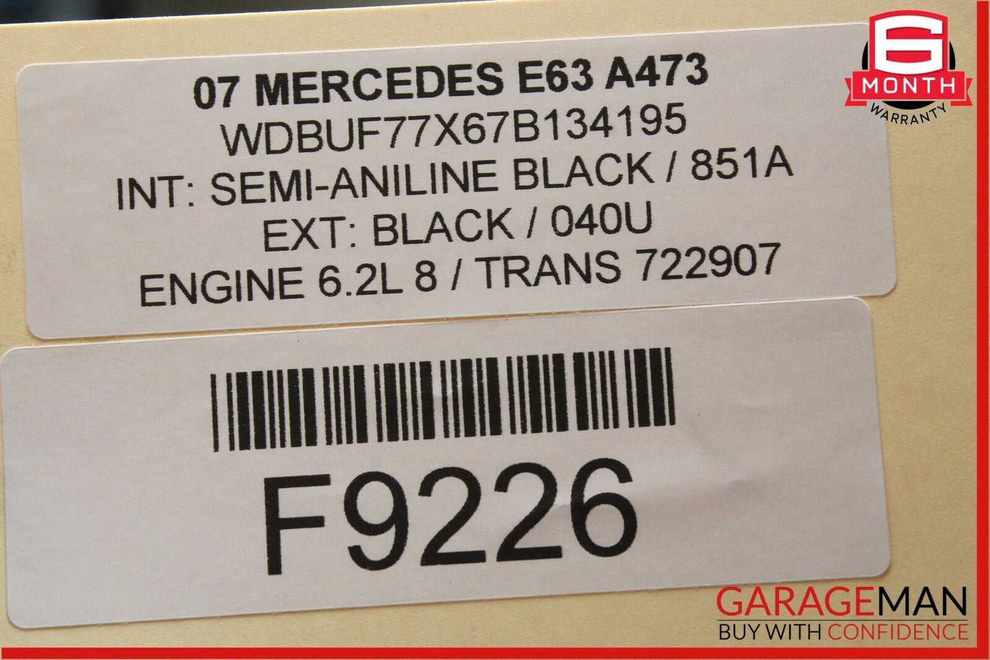 07-12 Mercedes W211 E63 SL63 C63 AMG Engine Motor EGR Check Valve 1561401060 OEM
