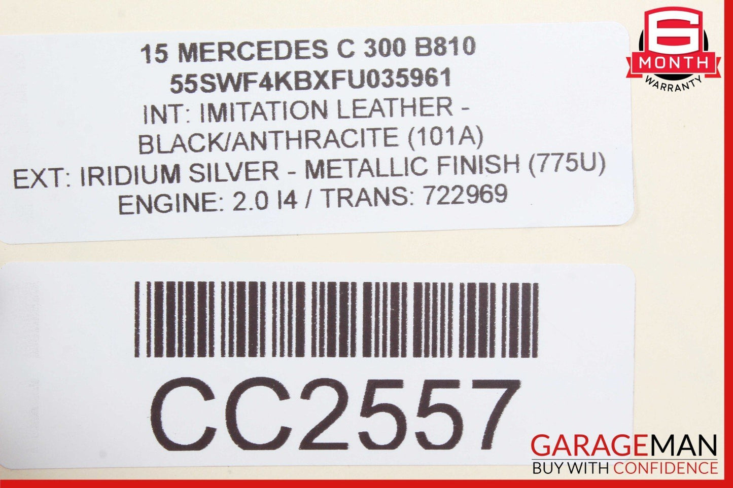 15-17 Mercedes W205 C300 4Matic Automatic Transmission Assembly OEM 69k