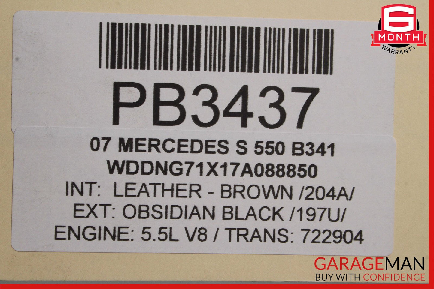 07-14 Mercedes W221 S550 S400 CL550 Front Bumper Reinforcement Impact Bar OEM