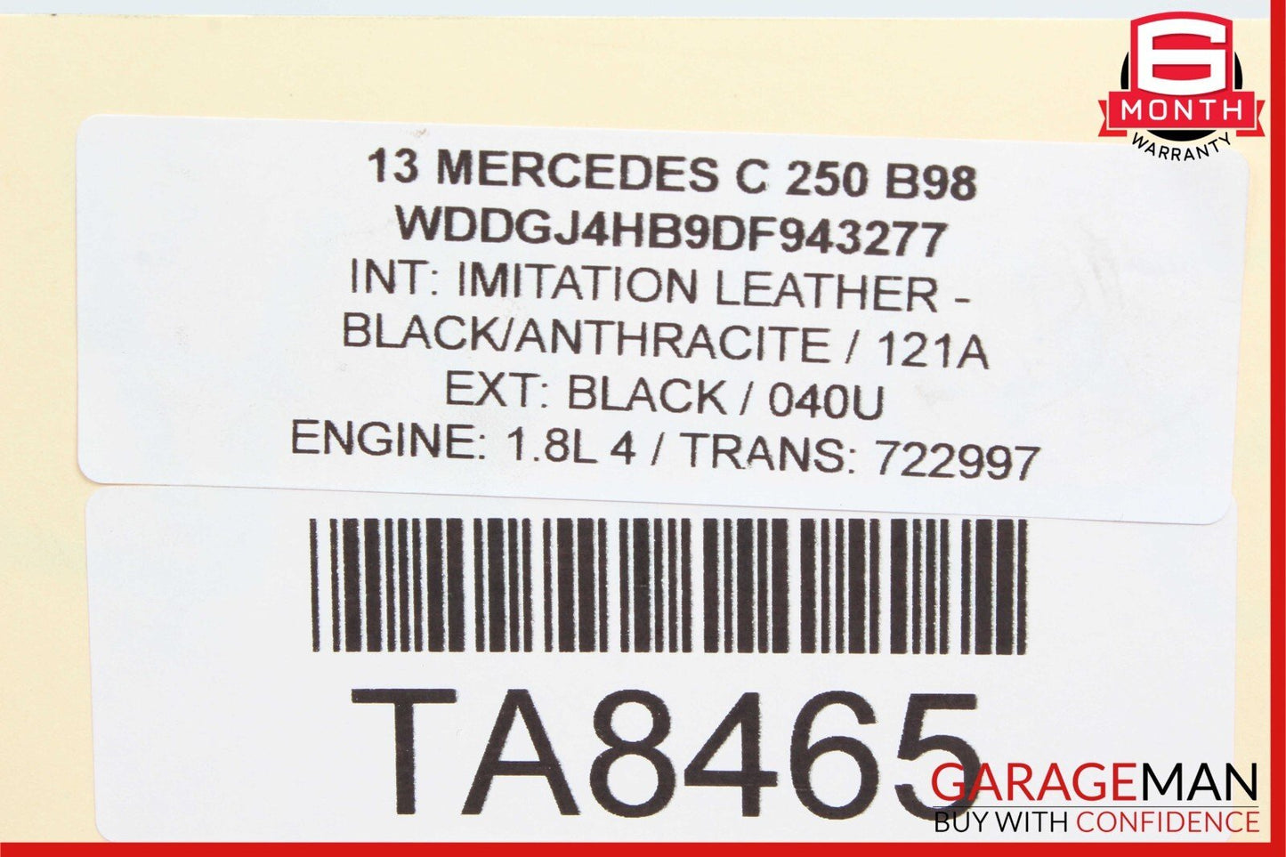12-15 Mercedes W204 C250 SLK250 1.8l Inter Intercooler Air Cooler Radiator