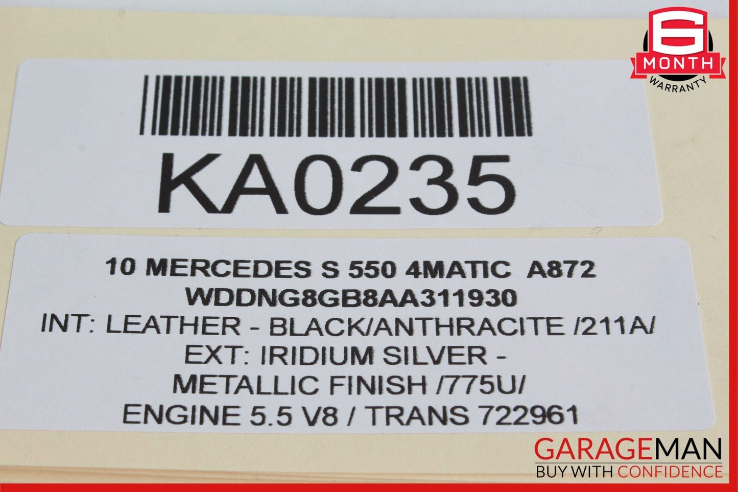 08-11 Mercedes W221 S550 Engine Oil Filter Cooler Housing 2721800410 OEM