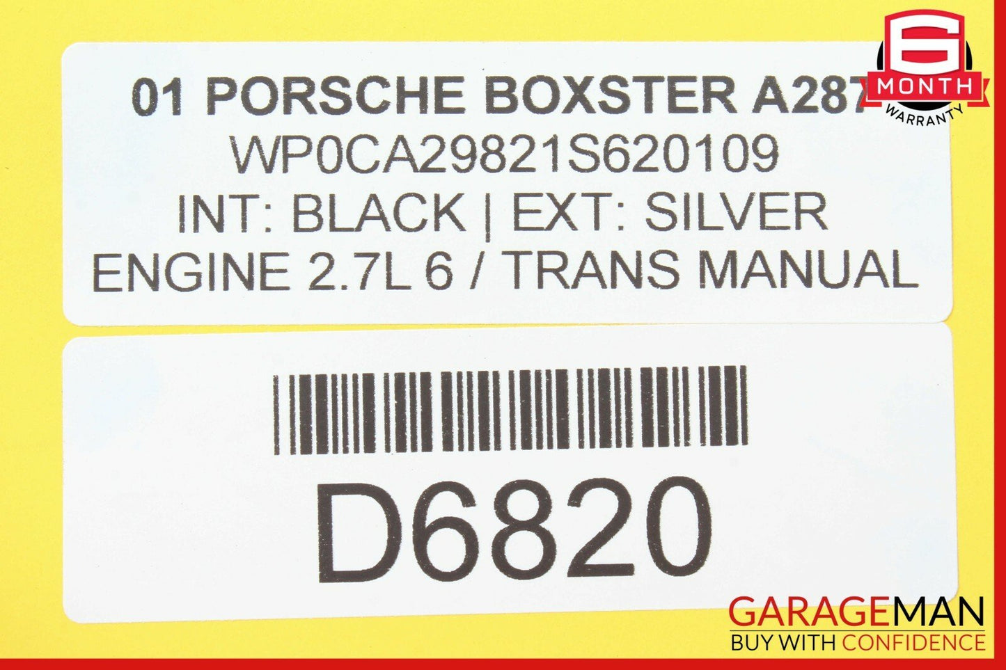 97-04 Porsche Boxster 986 Front Bumper Reinforcement Impact Crash Bar Assembly