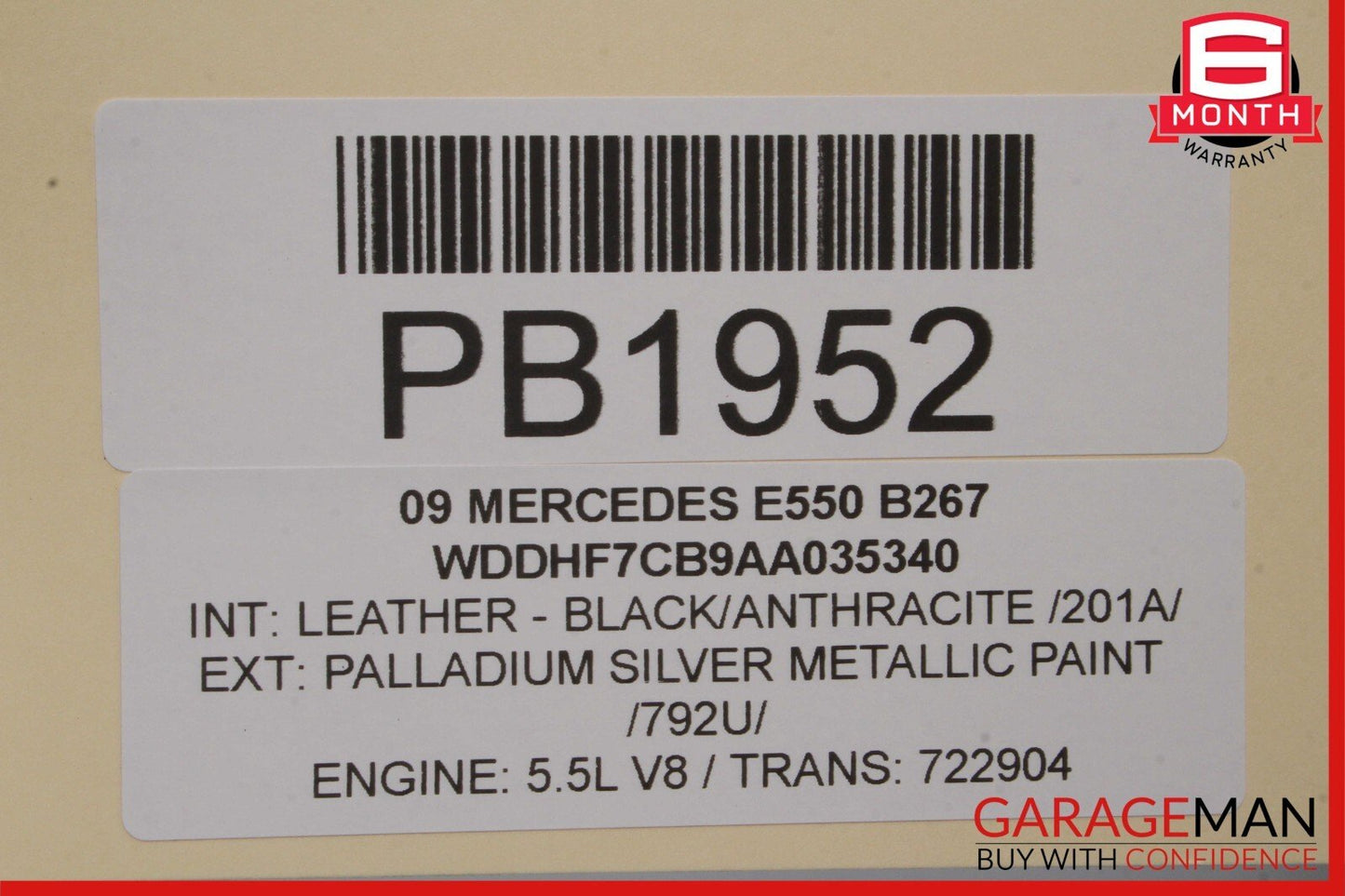 10-13 Mercedes W212 E350 E550 Rear Right Passenger Side Interior Door Panel OEM