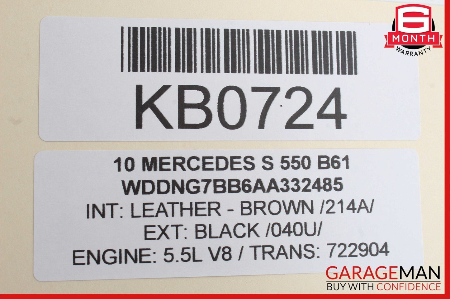 10-13 Mercedes W221 S550 S63 AMG Front Left Side Mirror Door Rear View Black OEM