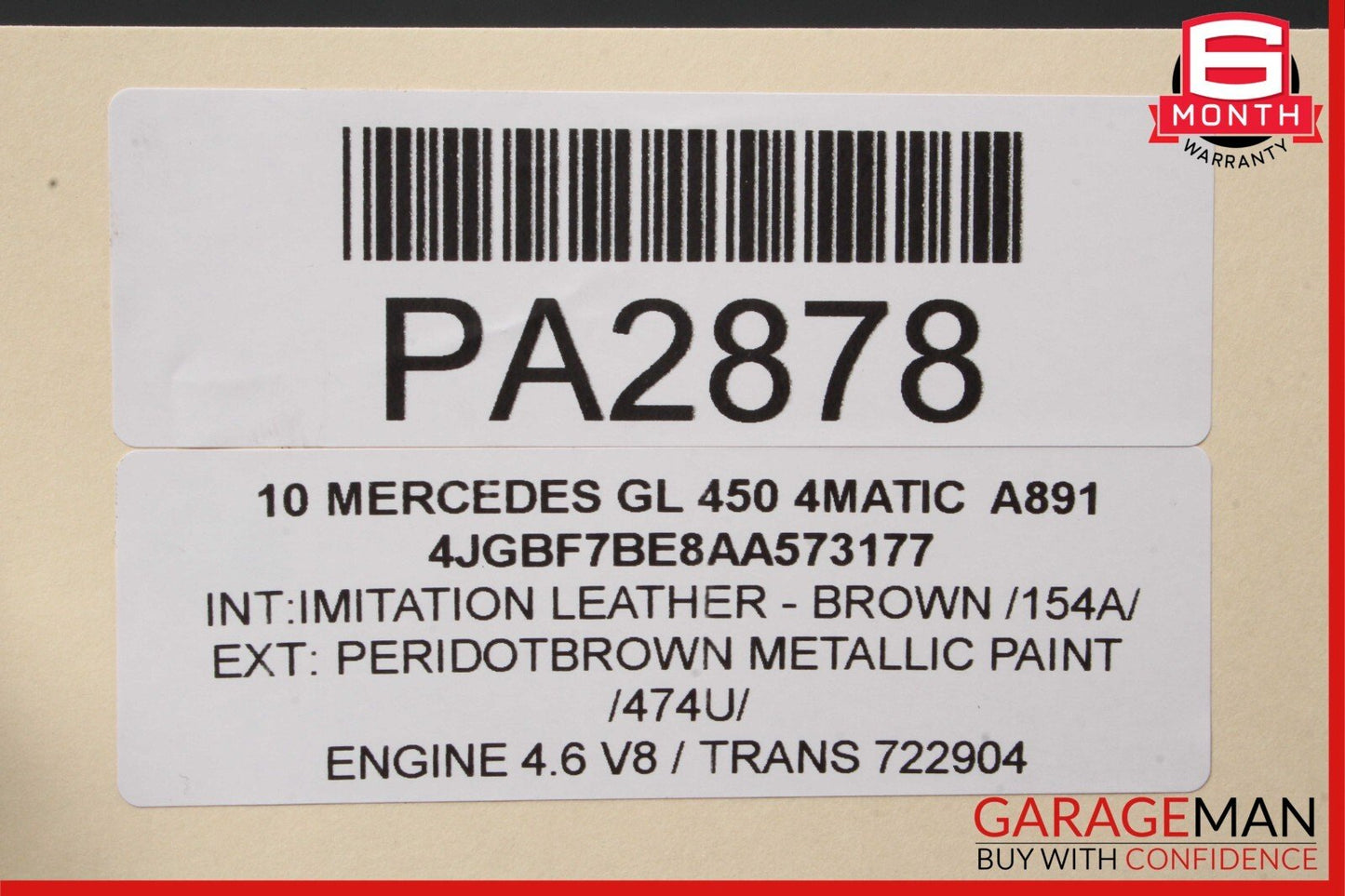 06-12 Mercedes X164 GL450 Engine Motor Radiator Cooling Fan Shroud Assembly OEM