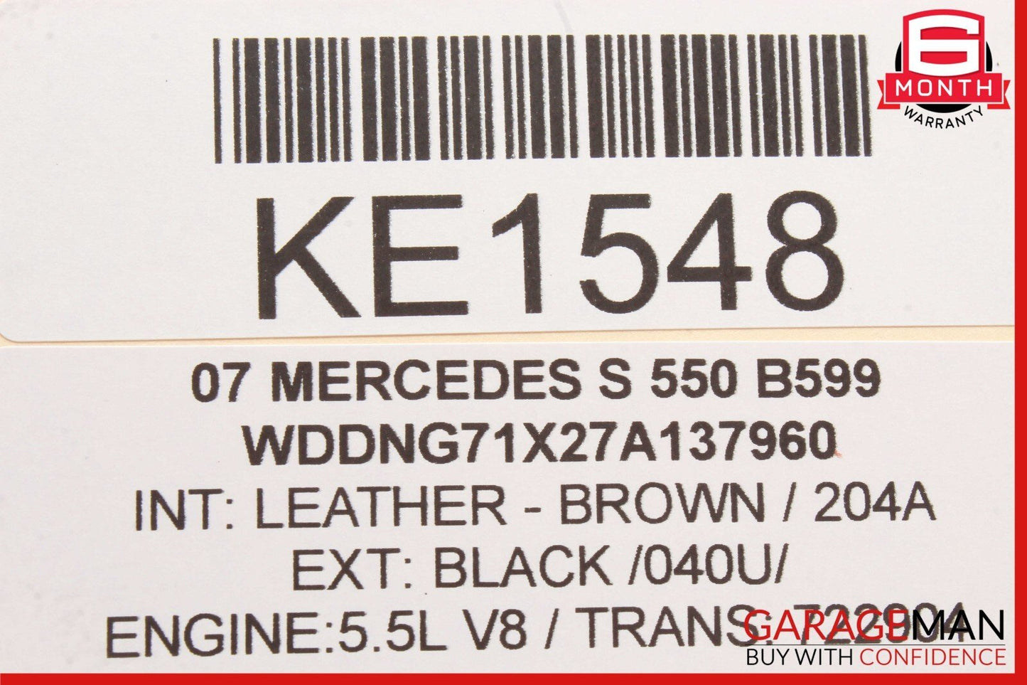 07-14 Mercedes S550 CL600 CL63 Front Left Side RWD Suspension Lower Control Arm