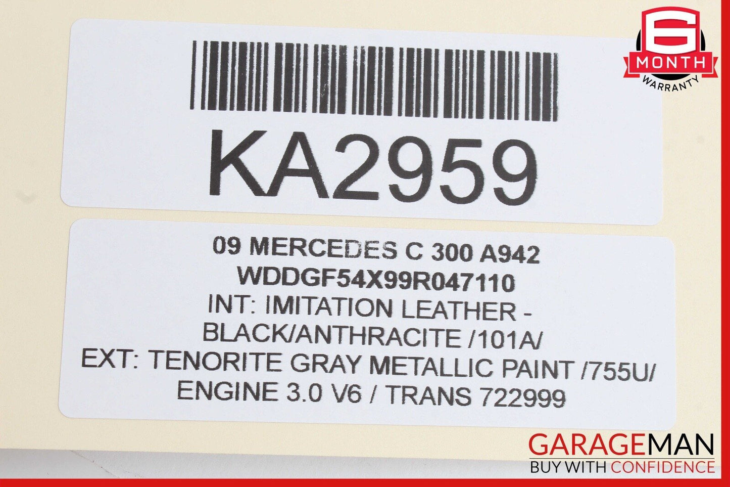 08-11 Mercedes W204 C300 Rear Left Driver Side Door Lock Latch Actuator OEM