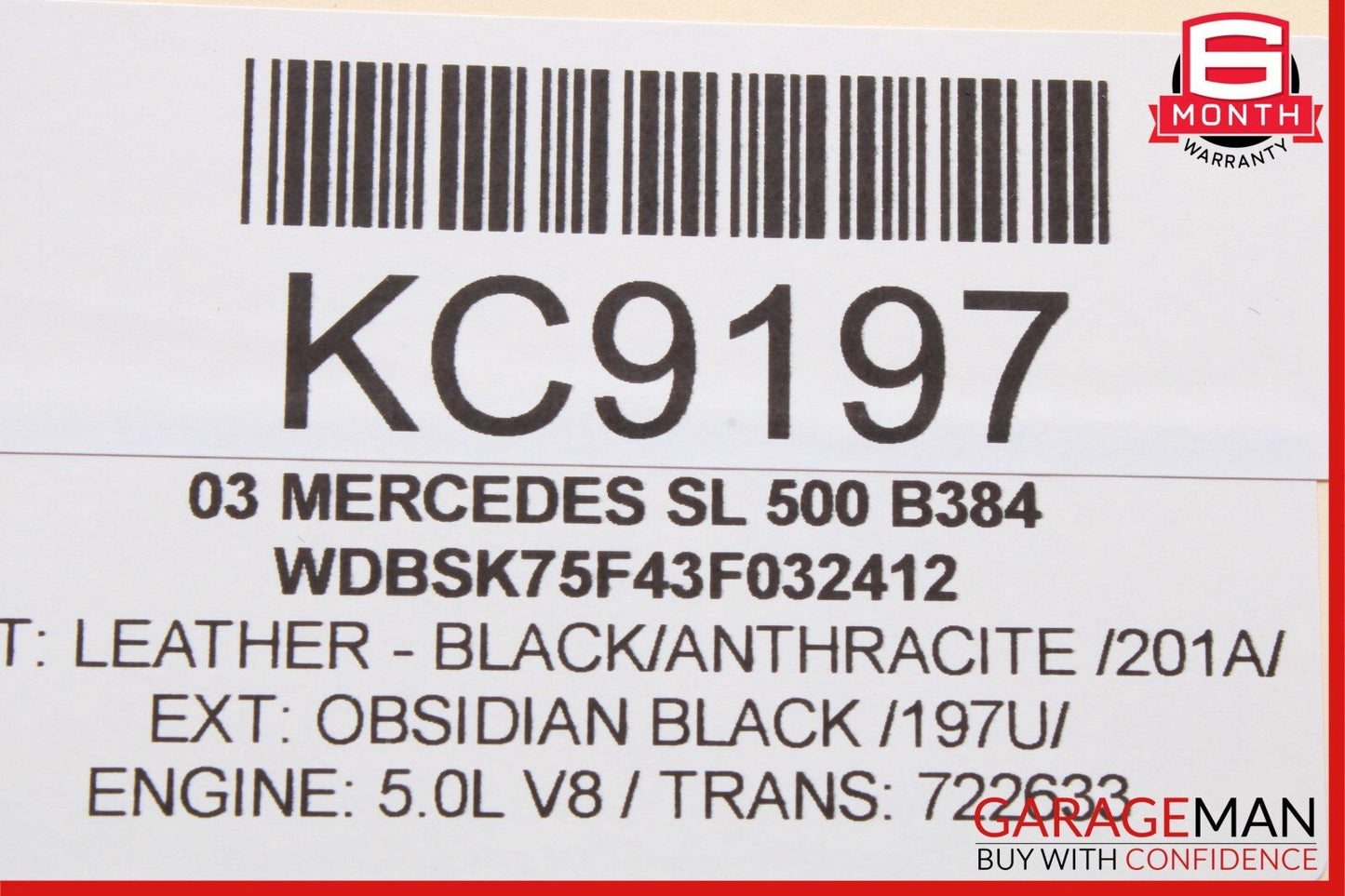 03-08 Mercedes R230 SL500 SL55 AMG Door Audio Speaker Bose Left Driver Side OEM