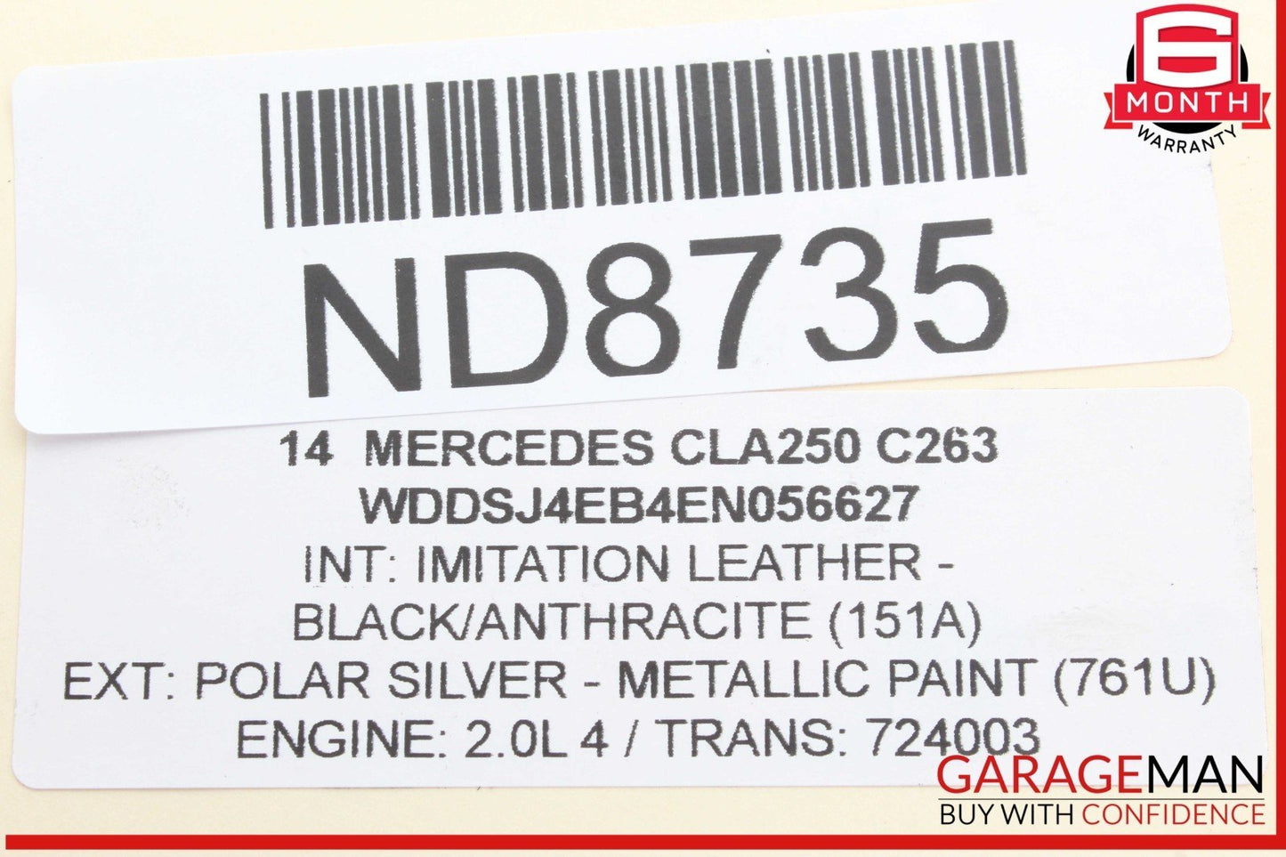 14-19 Mercedes W117 CLA250 Front Left Driver Side Lower Control Arm OEM