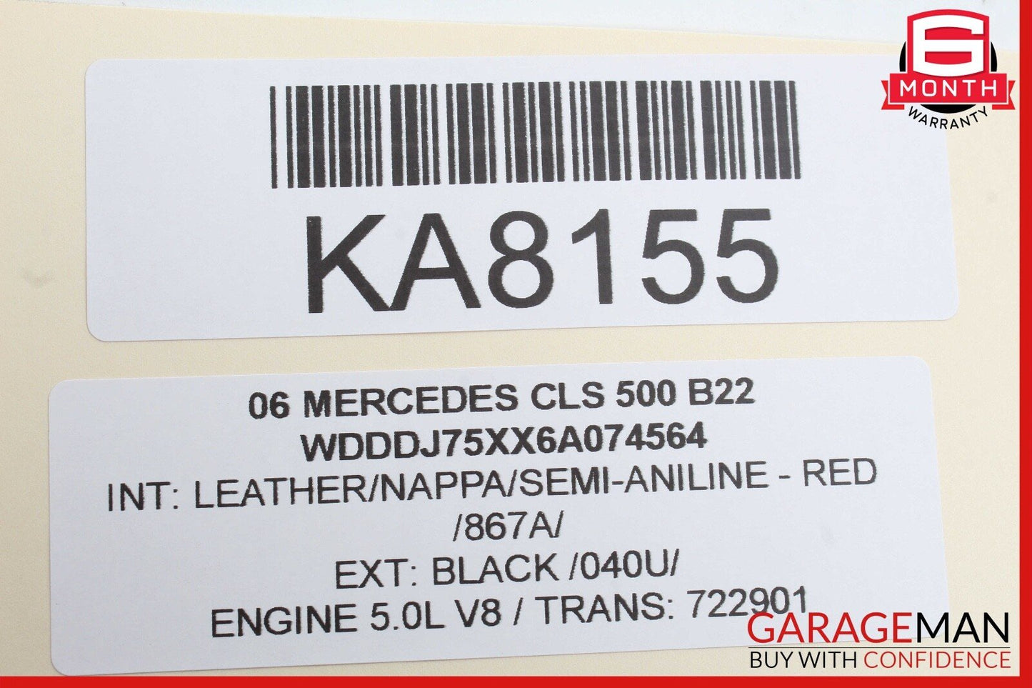 06-11 Mercedes W219 CLS500 Front Right Keyless Go Exterior Door Handle Black OEM