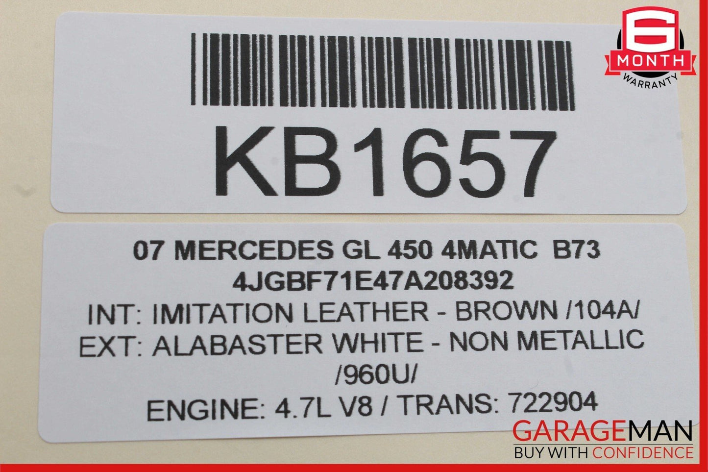 03-12 Mercedes X164 GL450 E350 Under Seat Control Module Front Right Side OEM