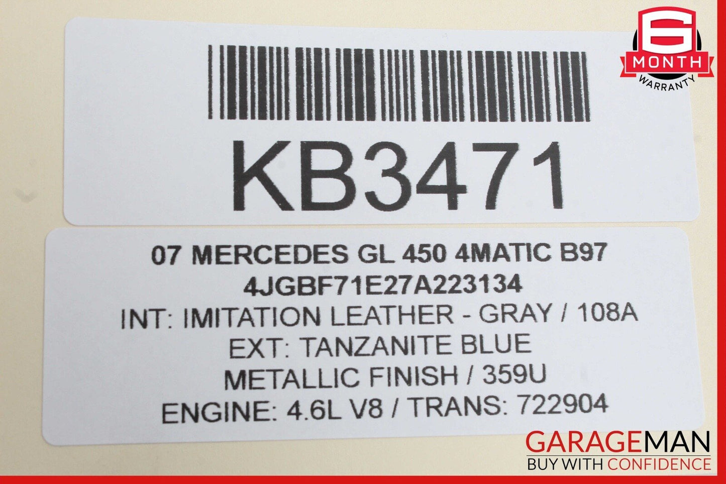06-11 Mercedes X164 GL450 4MATIC Headlight Control Switch Module 1645450304 OEM