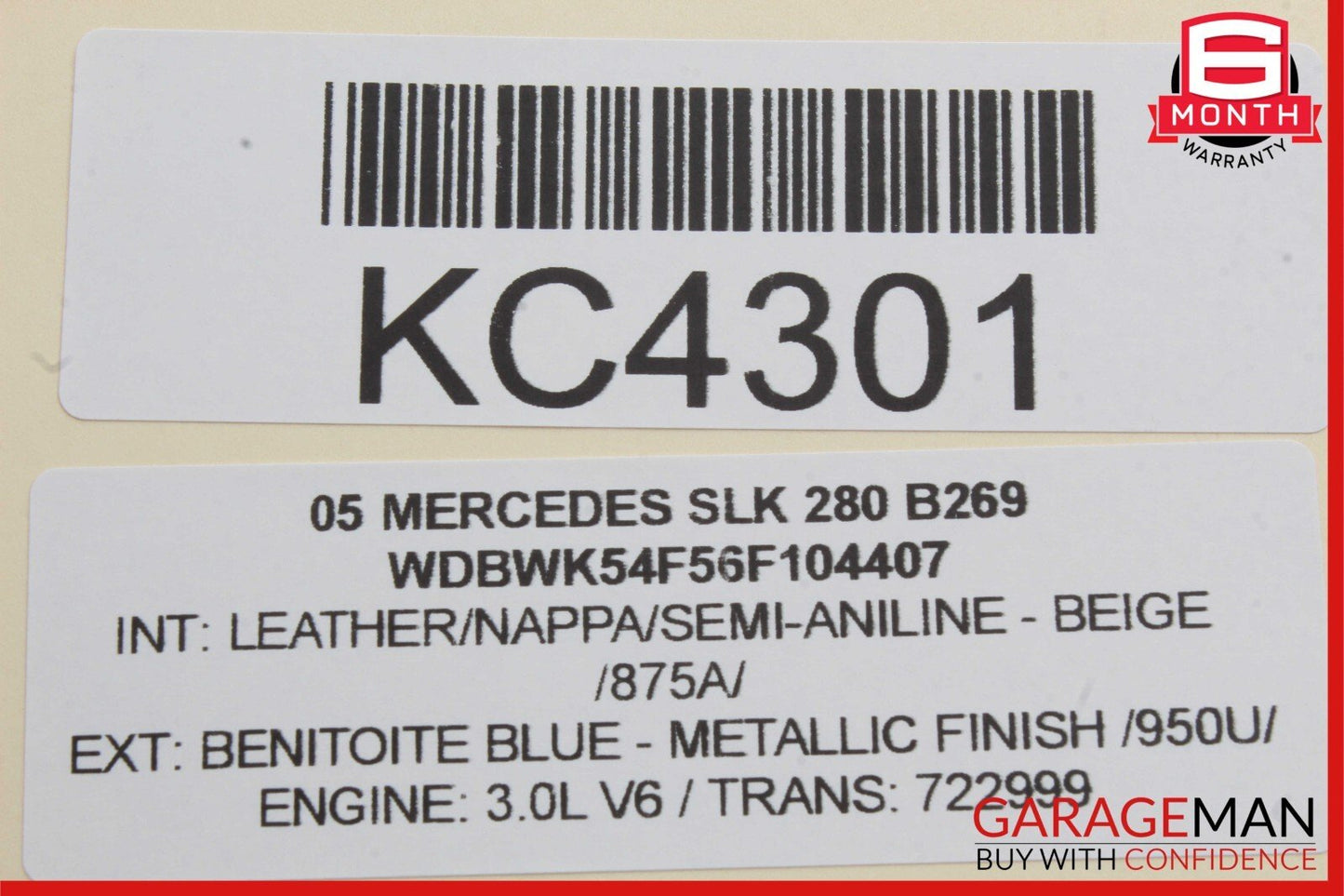 05-08 Mercedes R171 SLK280 SLK350 Front Left Seatbelt Seat Belt Retractor OEM