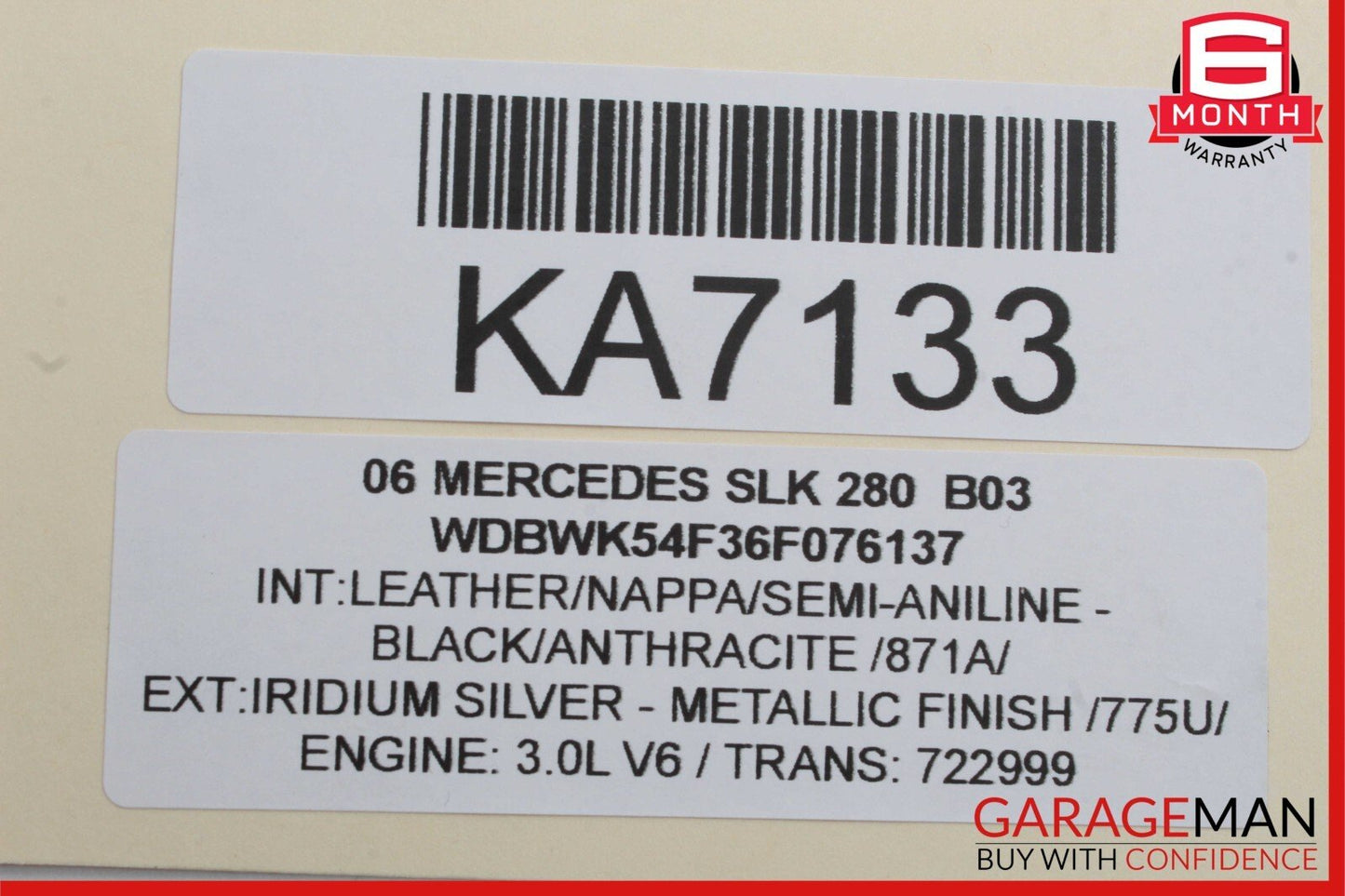 05-08 Mercedes R171 SLK280 SLK350 Front Right Side Seatbelt Seat Belt Retractor