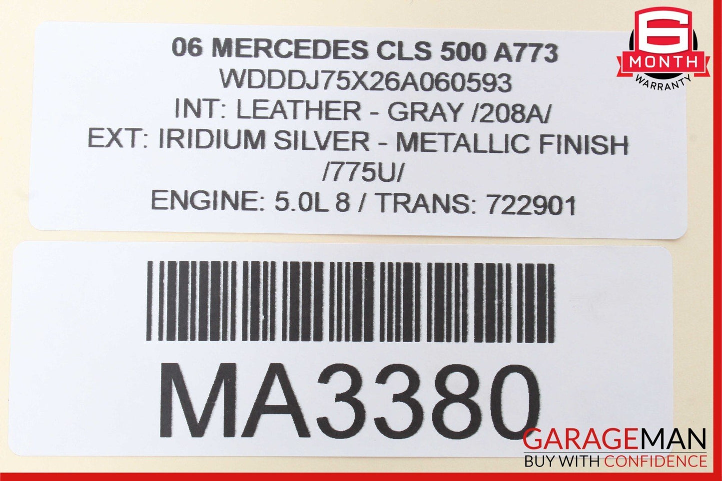 06-11 Mercedes W219 CLS500 CLS63 Door Ash Tray Compartment Rear Right Black OEM
