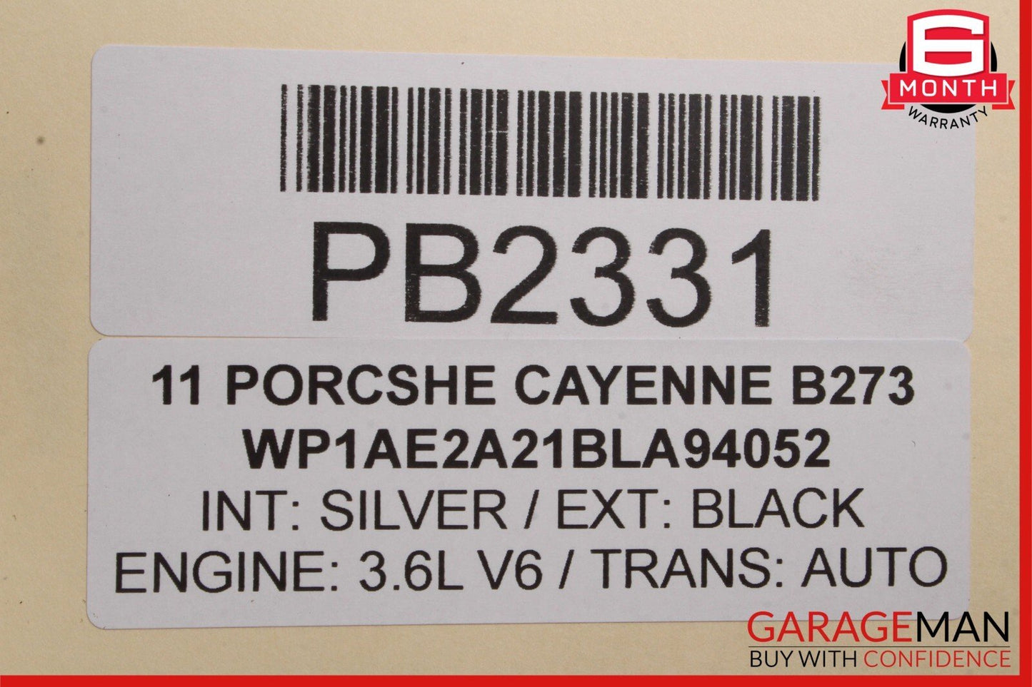 11-17 Porsche Cayenne 958 Rear Bumper Reinforcement Impact Crash Bracket Rebar