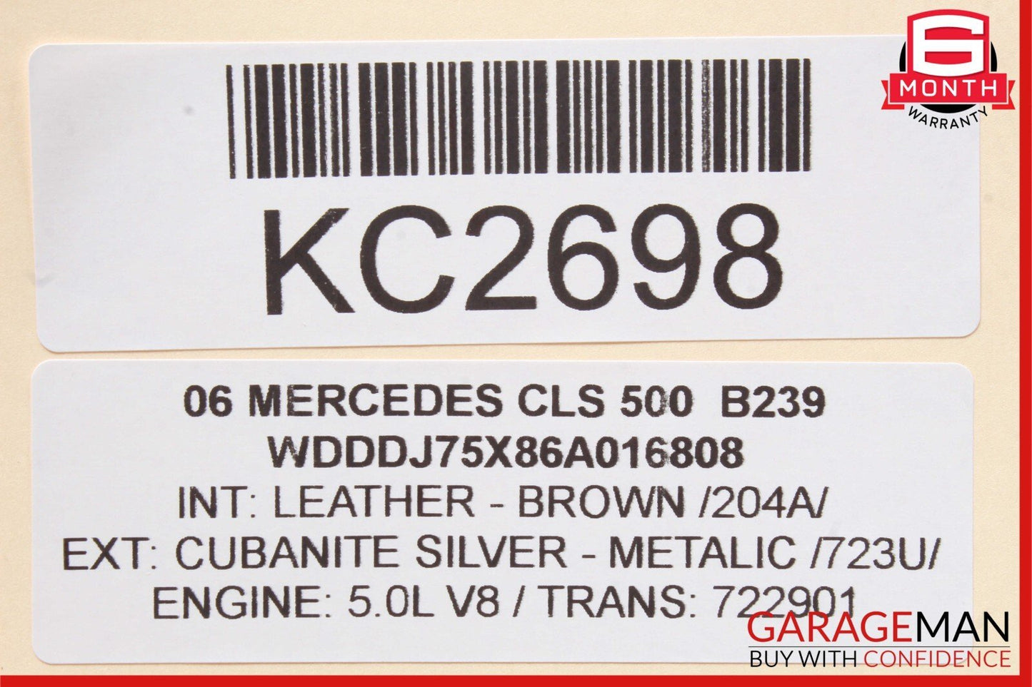 06-11 Mercedes W219 CLS500 Rear Right Door Control Module Unit 2198200326 OEM