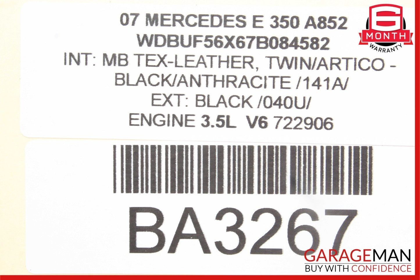 03-09 Mercedes W211 E550 E350 Front Left Driver Side Door Control Module Unit