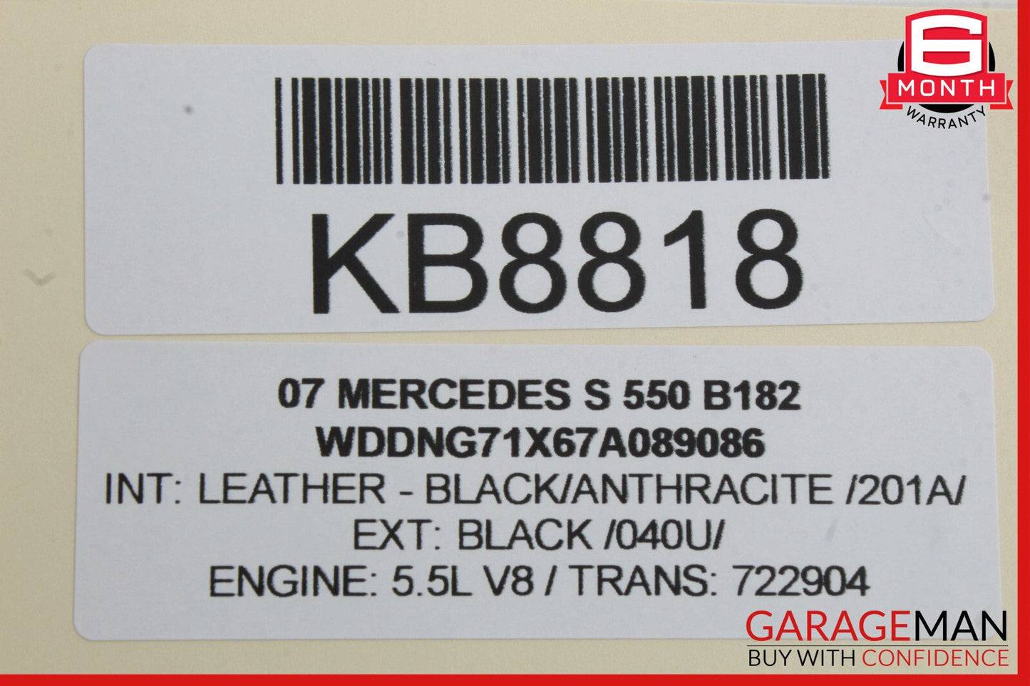 07-13 Mercedes W221 S550 Rear Left Door Lock Latch Actuator Keyless Go OEM