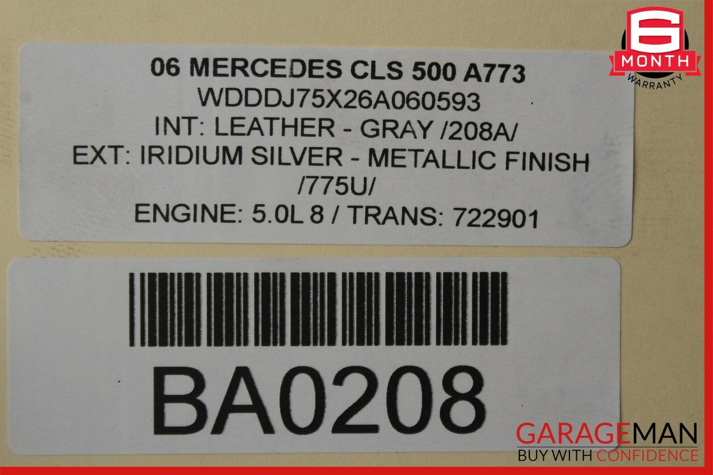 06-08 Mercedes W219 CLS500 Rear Left Driver Side Exhaust Muffler Tip OEM