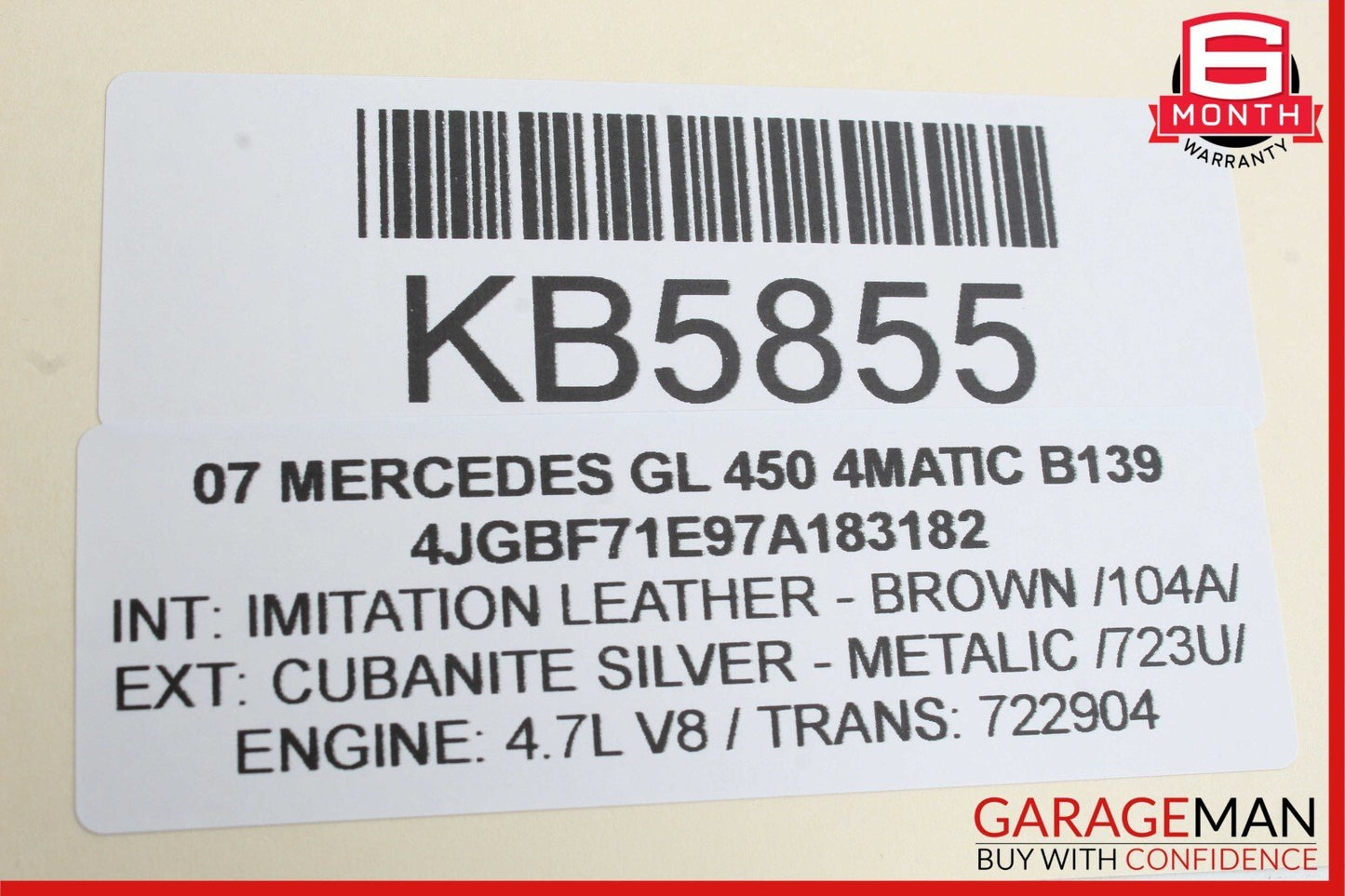 06-12 Mercedes X164 GL450 4MATIC Speaker Door Mirror Cover Right Side Brown OEM
