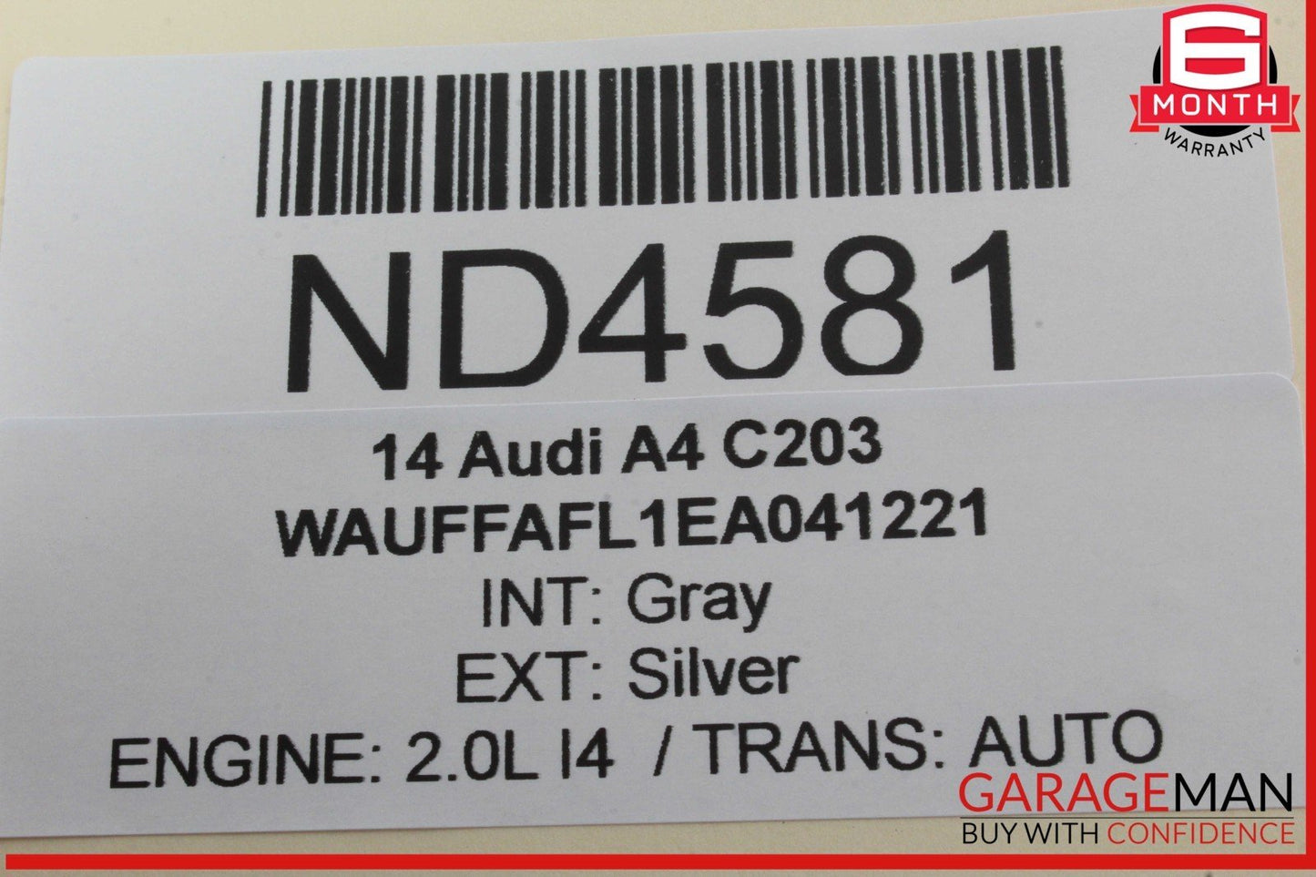 09-16 Audi A4 Rear Right Passenger Side Window Regulator Motor 8K0959812A OEM