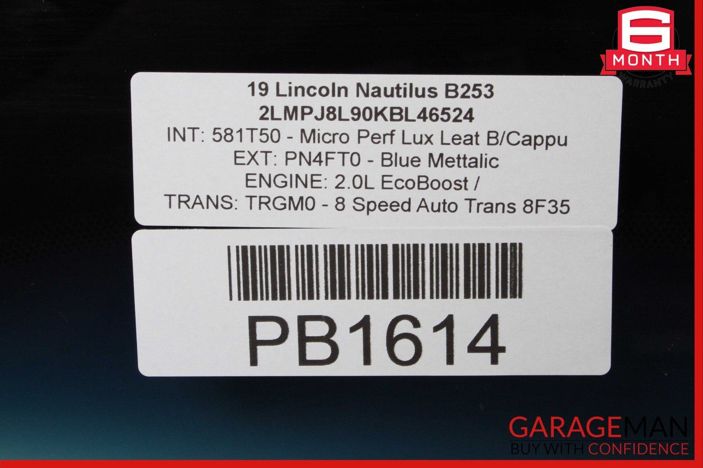 19-20 Lincoln Nautilus Front Windshield Window Auto Glass Panel w/ Rain Sensor