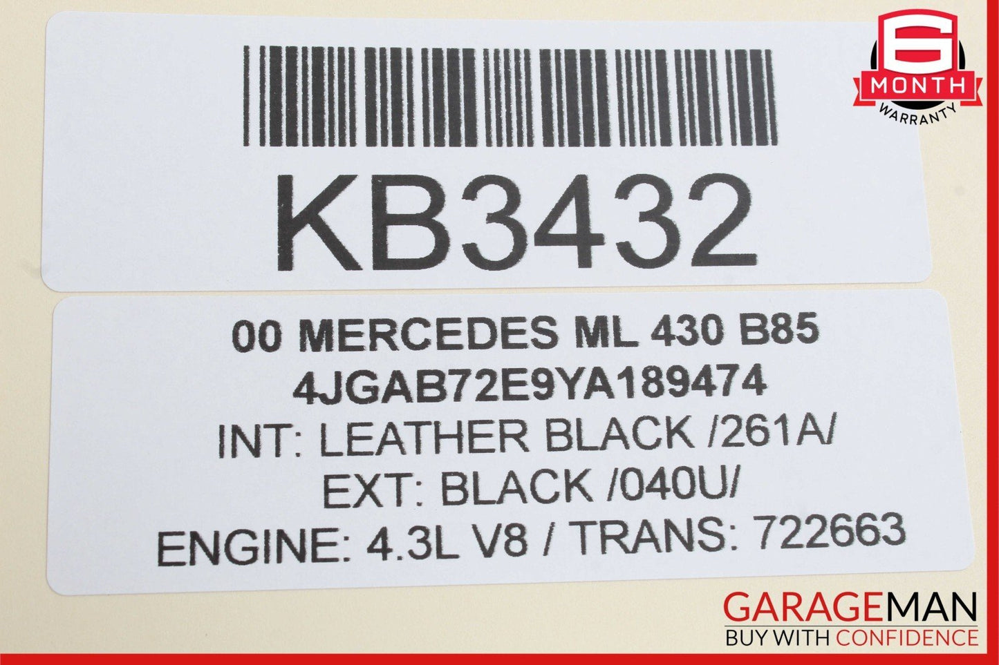 98-05 Mercedes W163 ML430 ML320 Seat Control Module Front Left Or Right OEM