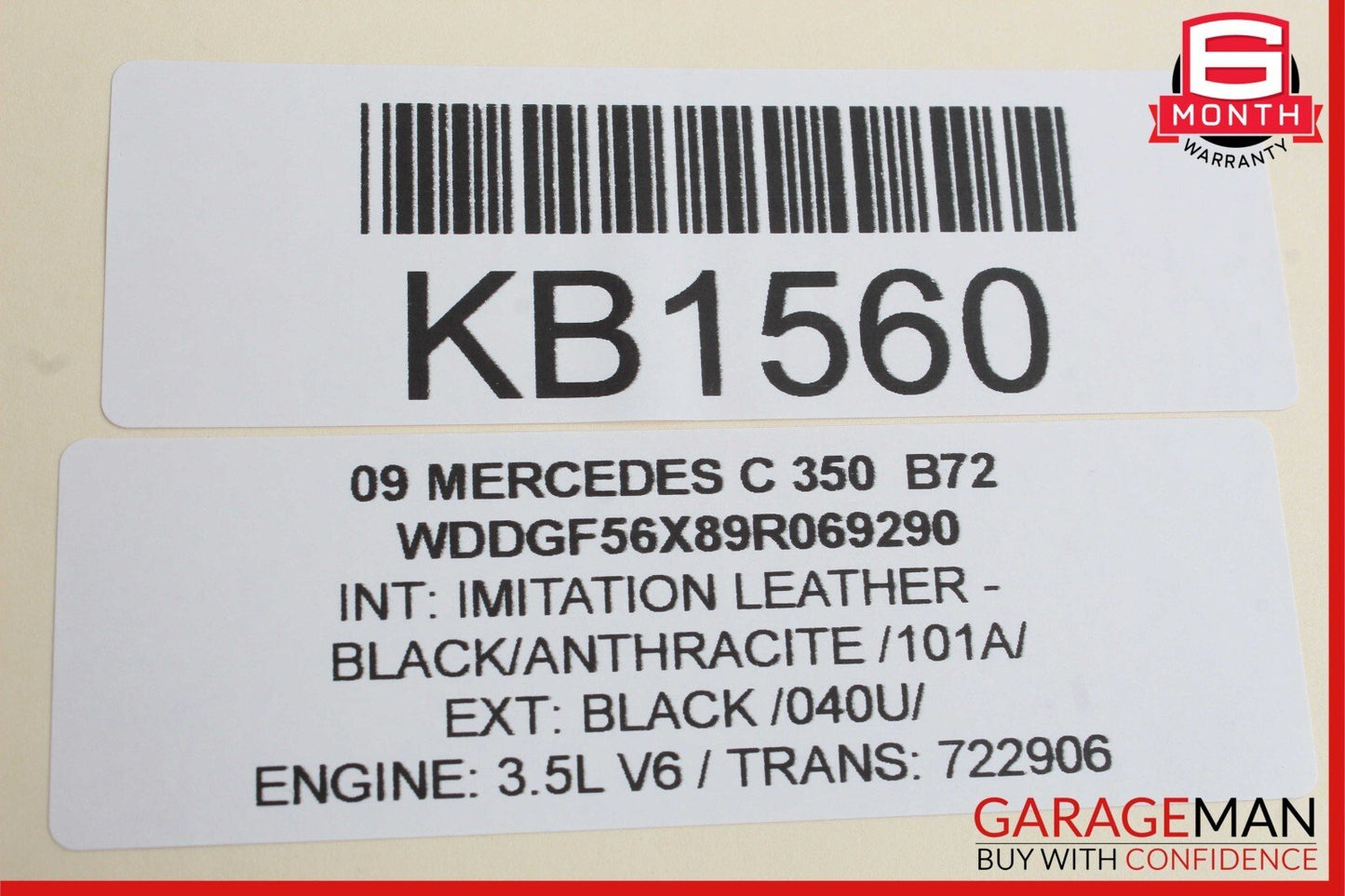 08-11 Mercedes W204 C350 C300 Rear Left Driver Side Exterior Door Handle Black