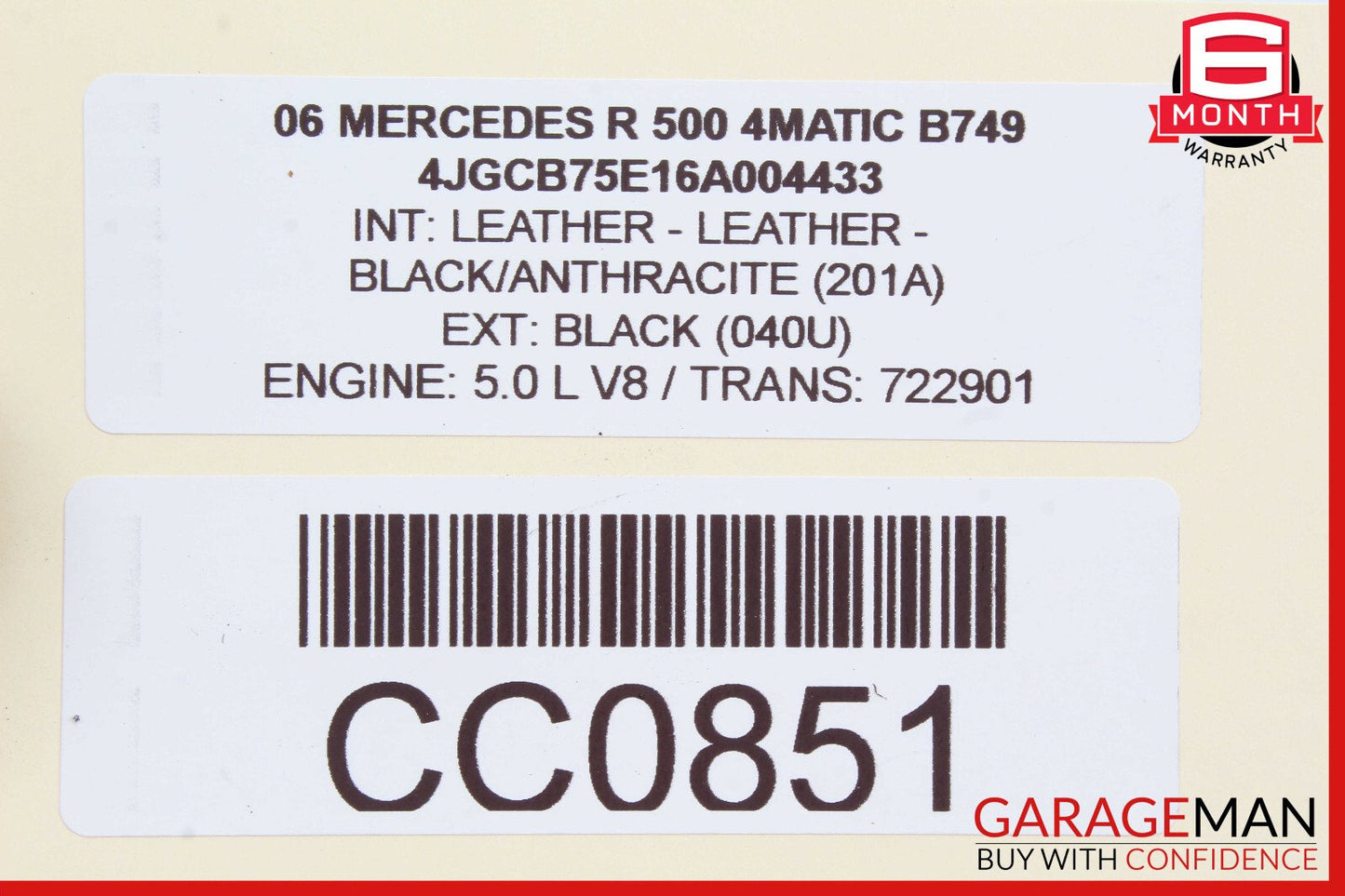 06-13 Mercedes W251 R500 ML350 Rear Left or Right Upper Control Arm OEM