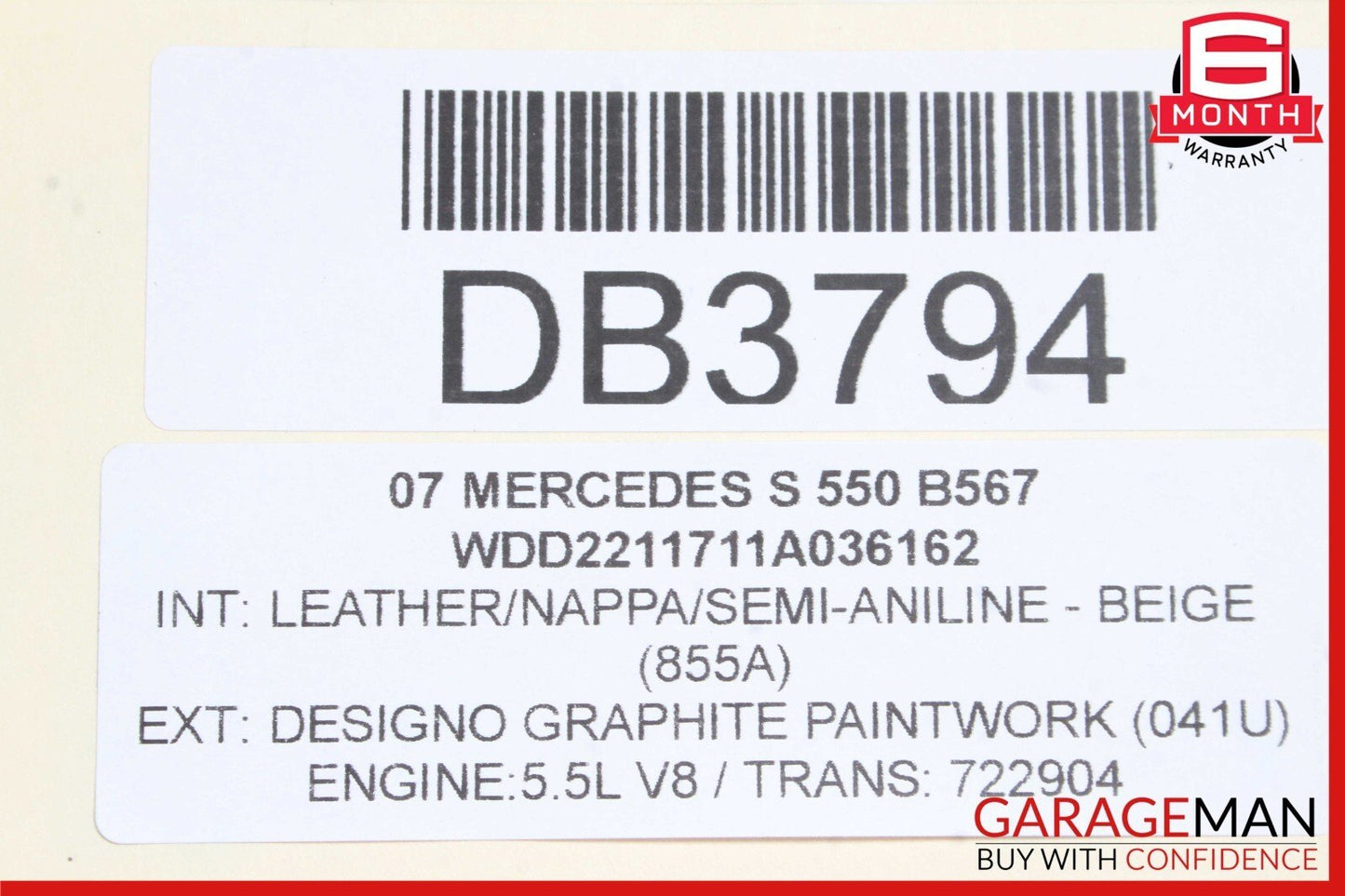 07-13 Mercedes W221 S400 S550 Front Right Side Wing Fender Panel Cover Graphite