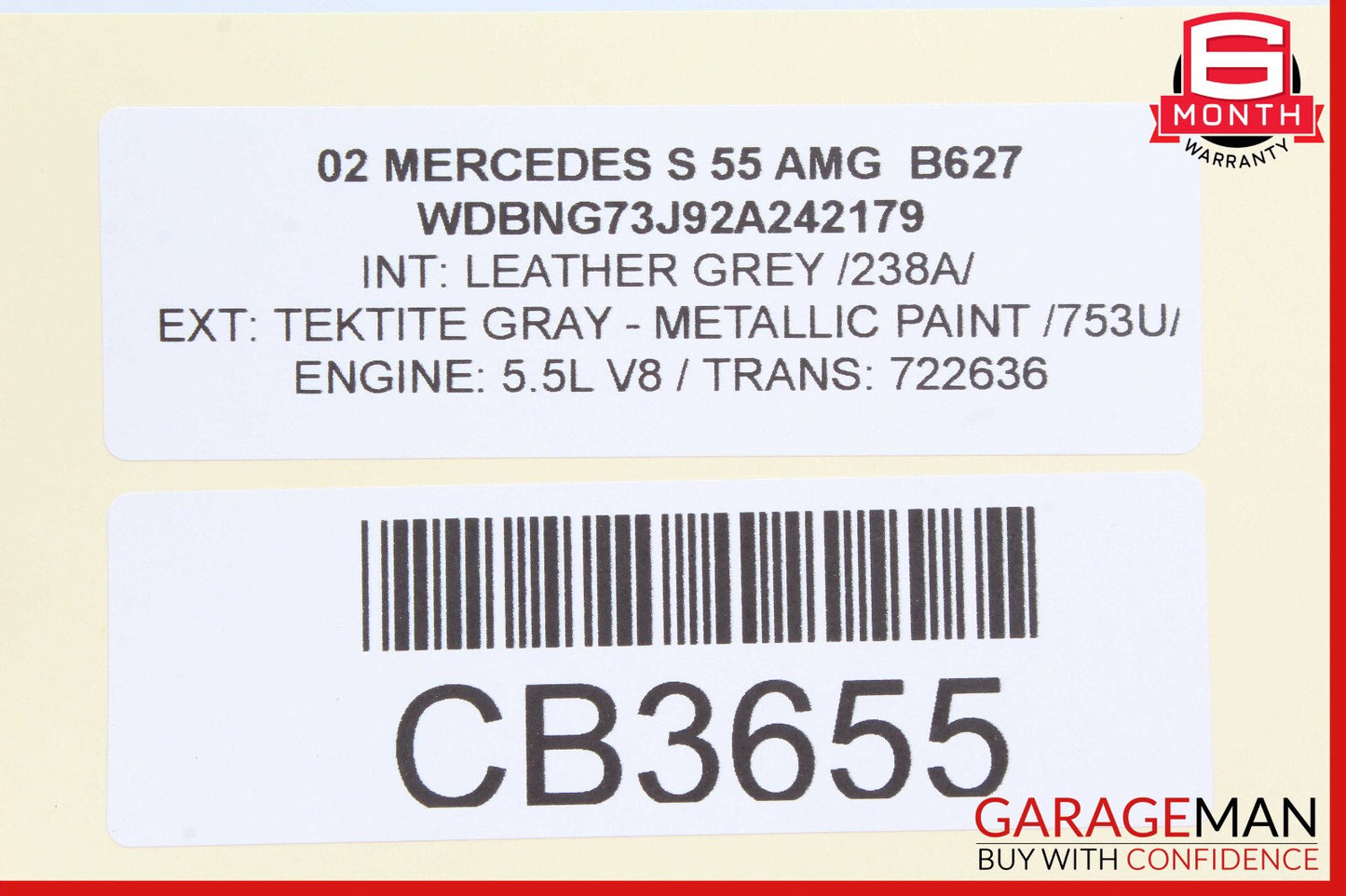 00-06 Mercedes W220 S55 AMG Rear Left Driver Side Seat Switch 2208214958 OEM