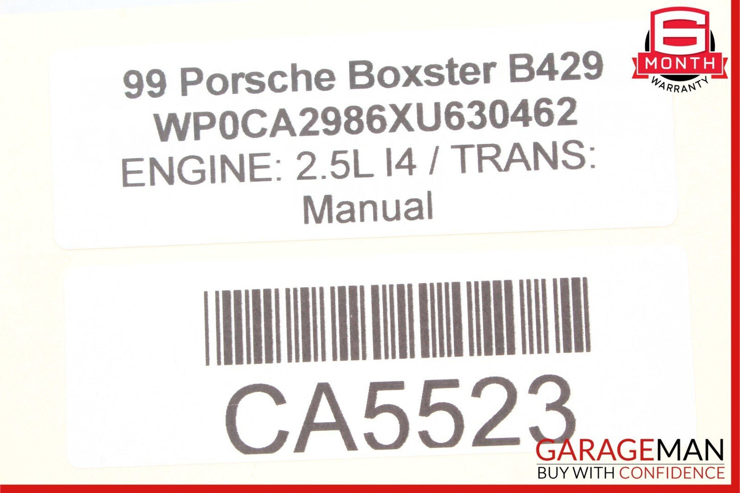 97-04 Porsche Boxster 986 Carrera 996 Rear Left or Right Lower Control Arm Track