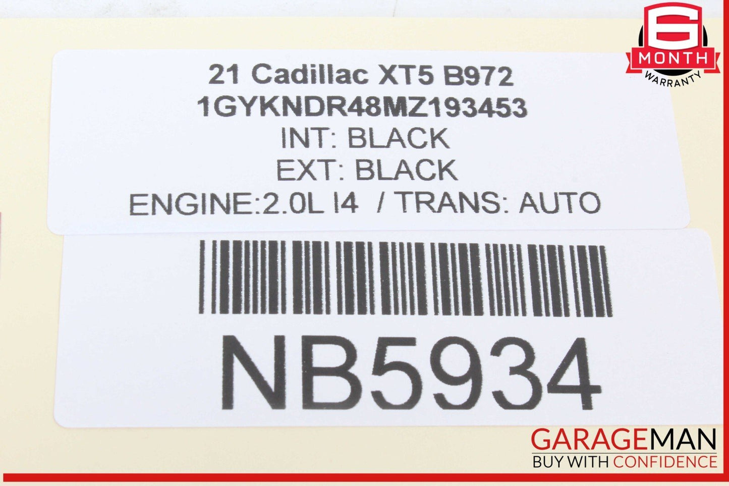 19-23 Cadillac XT5 Start Stop Ignition Switch Button w/ 2 Keys 84588238 OEM