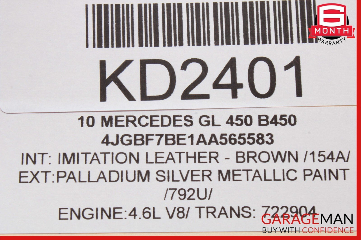 06-12 Mercedes X164 GL450 Front Center Console Arm Rest Storage Door Lid Brown