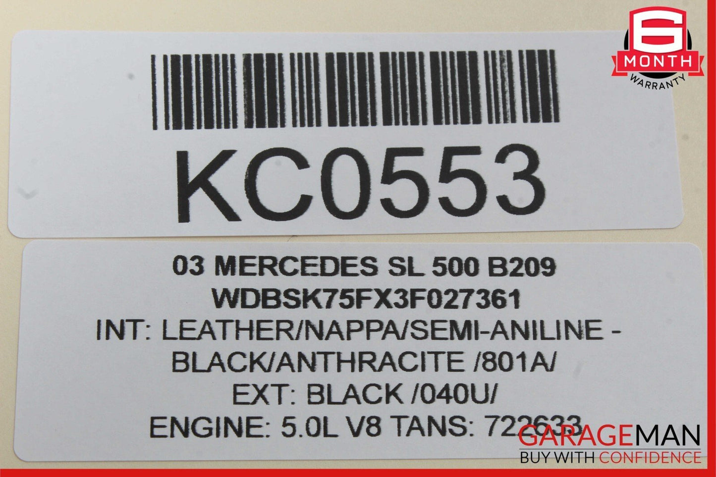 03-08 Mercedes R230 SL500 Rear Left Seat Belt Retractor Speaker Luggage Assembly