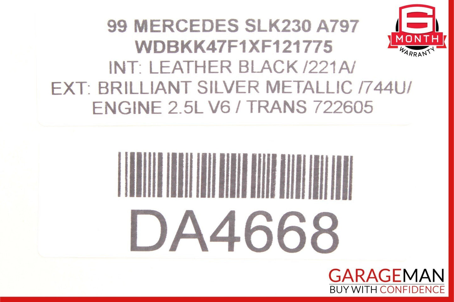 97-00 Mercedes R170 SLK230 Intercooler Air Cooler Radiator Assembly