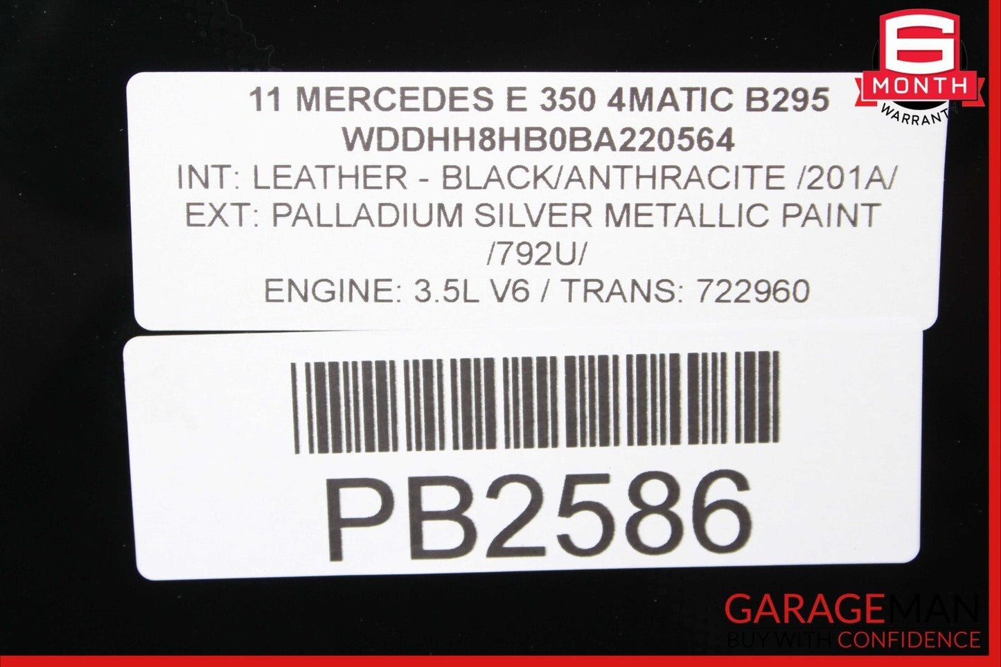 11-17 Mercedes W212 E350 4Matic Rear Left Driver Side Quarter Door Window Glass