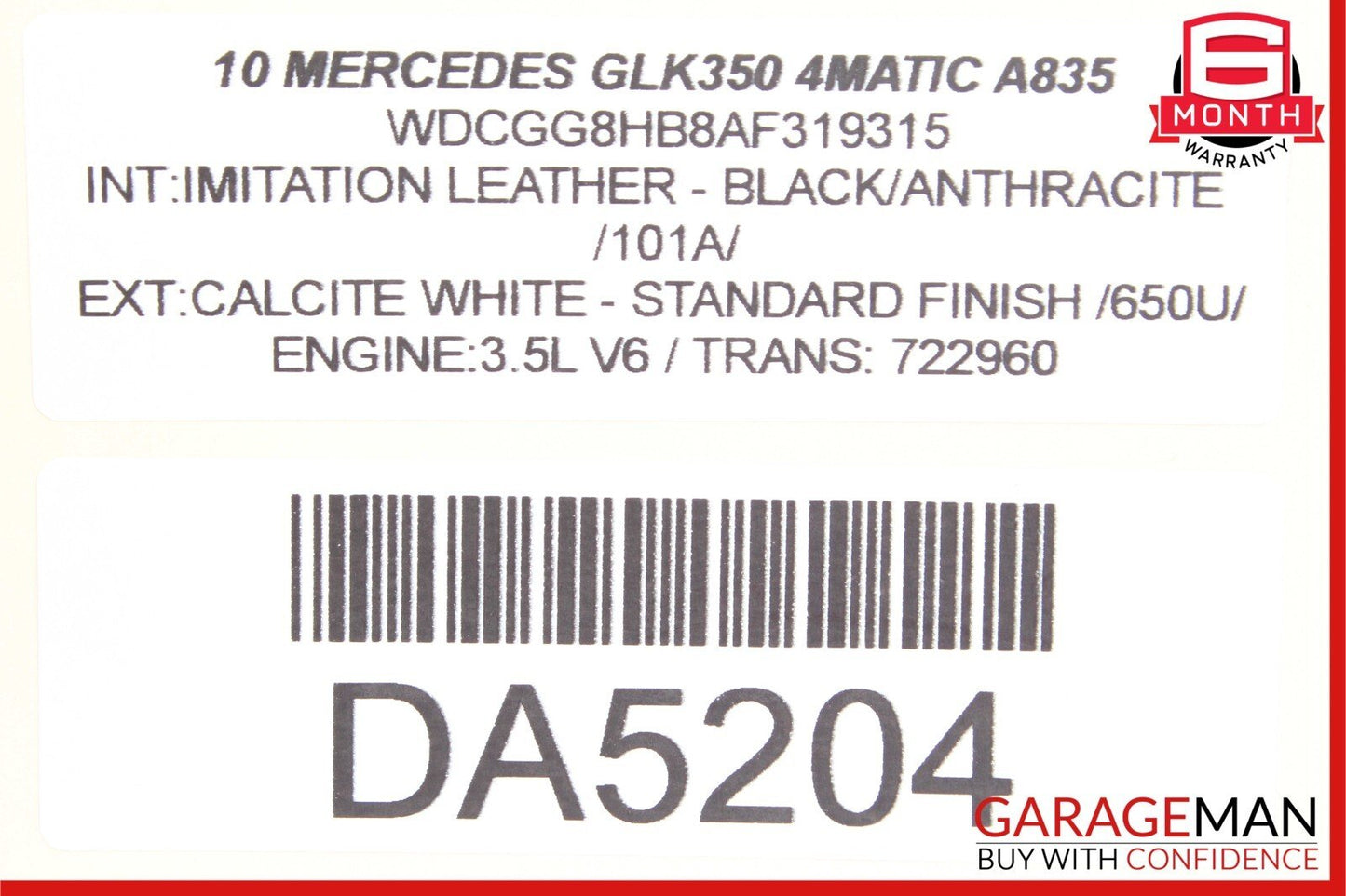 09-15 Mercedes X204 GLK350 Front Left Side Door Panel Tweeter Speaker Trim Cover