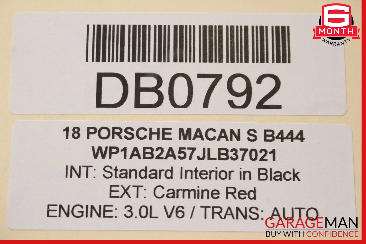 15-23 Porsche Macan S Front Left Driver Side Interior Door Panel OEM