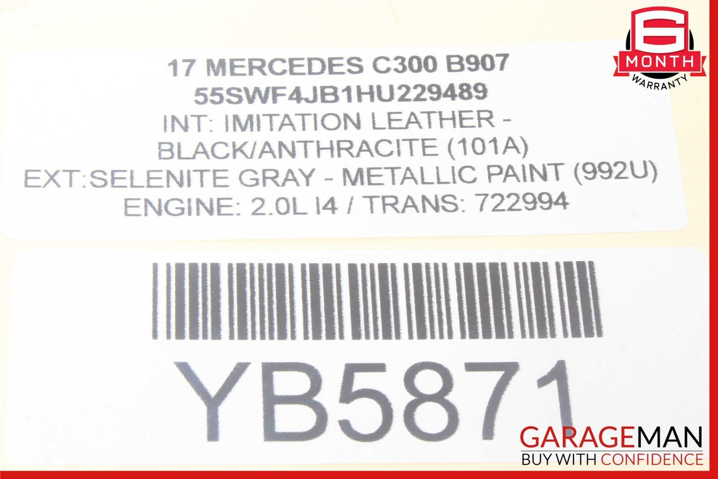 15-20 Mercedes W205 C300 Front Right Keyless Go Exterior Door Handle OEM