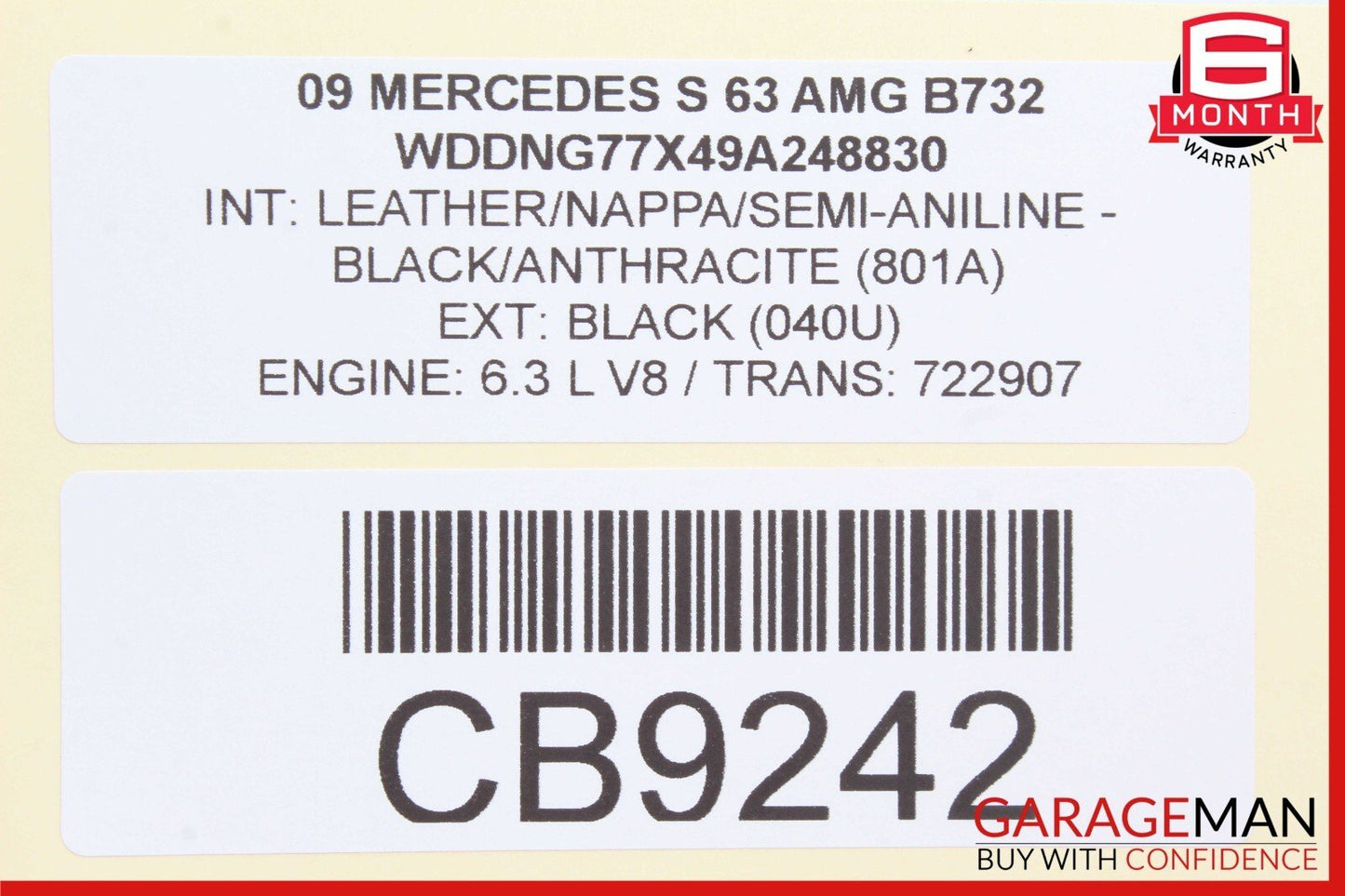 07-14 Mercedes W221 S63 AMG S400 CL600 Front Left Lower Control Arm OEM