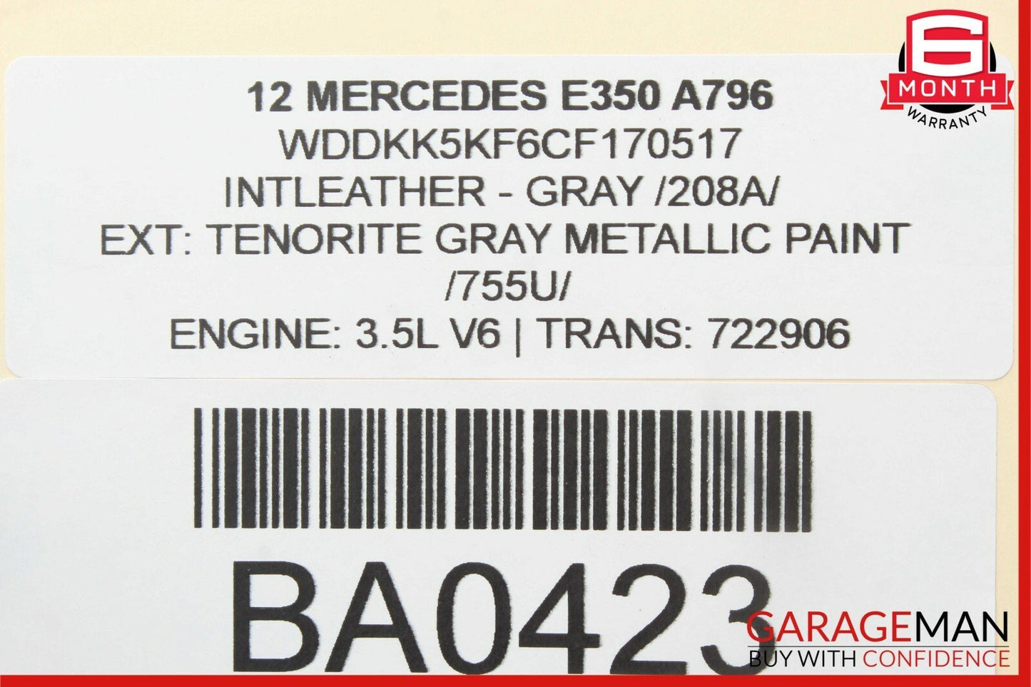 08-14 Mercedes W204 C250 C350 E350 Front Right RWD Curved Wishbone Control Arm