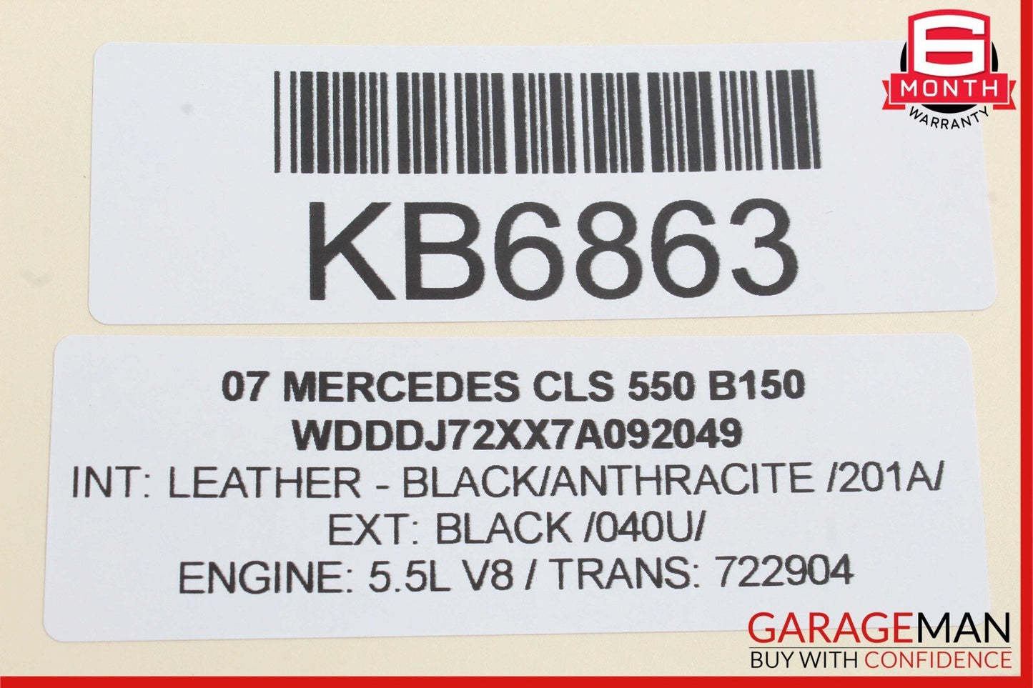 03-11 Mercedes W219 CLS550 Under Seat Control Module Front Right Side OEM