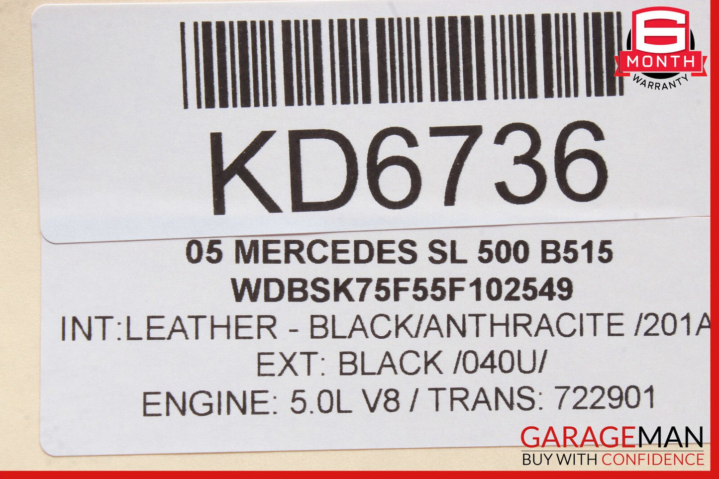 03-12 Mercedes R230 SL500 SL55 AMG Window Regulator Motor Front Left Side OEM