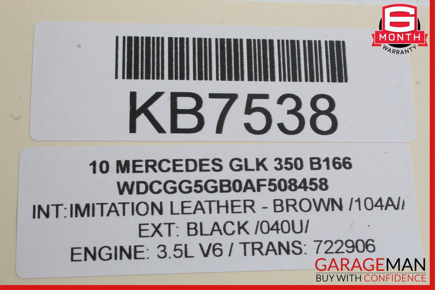 08-16 Mercedes X204 GLK350 C300 Front Left Door Window Regulator Motor OEM