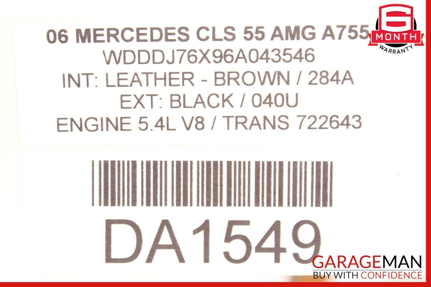 06-11 Mercedes W219 CLS500 CLS550 Rear Left Door Control Module 2198200226 OEM