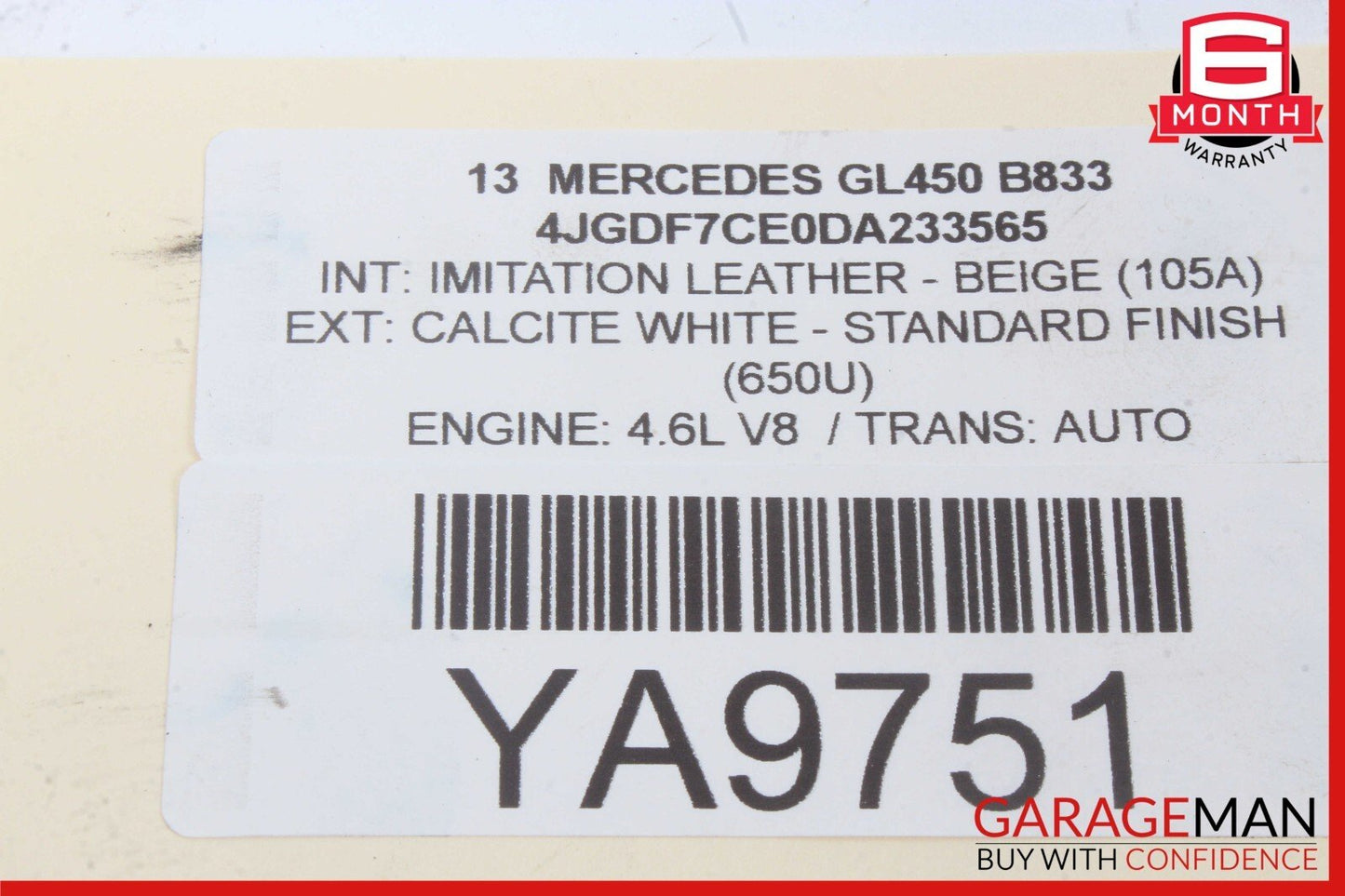 12-18 Mercedes GL450 S550 Front Right / Left Engine Timing Chain Cover Plate