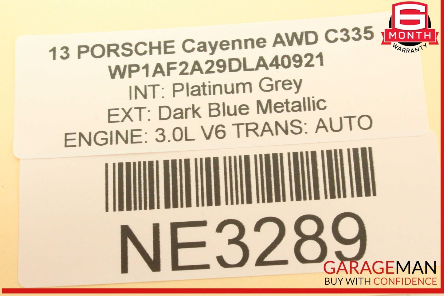 11-14 Porsche Cayenne 958 AWD Rear Left Driver Side Interior Dome Light Lamp OEM