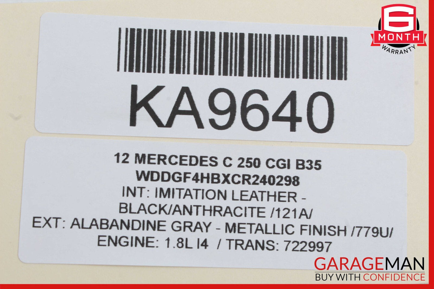 08-14 Mercedes W204 C250 C350 Rear Left Driver Side Door Lock Latch Actuator OEM